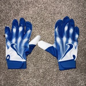 Nike Royal Blue and White Training Gloves